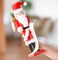 Ornativity Christmas Gift Santa Nutcracker – Red and White Wooden Nutcracker Santa Man in Traditional Santa Attire with a Bag of Gold Wrapped Gifts Over His Shoulder and a List of Names in Hand